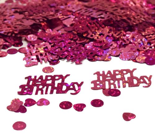 Happy Birthday Girls Pink Parti Konfetti - 15 gramm