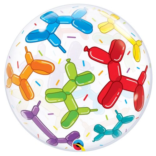 22 inch-es Lufikutya Mintás - Balloon Dogs Bubble Lufi