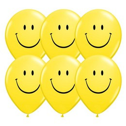 11 inch-es Smile Face Yellow Lufi (6 db/csomag)