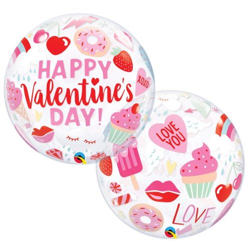 22 inch-es Everythings Valentine's - Valentin-napi Ikonok Bubble Lufi